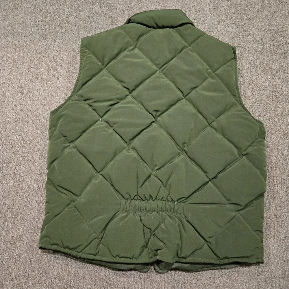 VTG 80's Eddie Bauer Goose Down Vest Size Mens Medium Quilted Corduroy Trim - Picture 7 of 7